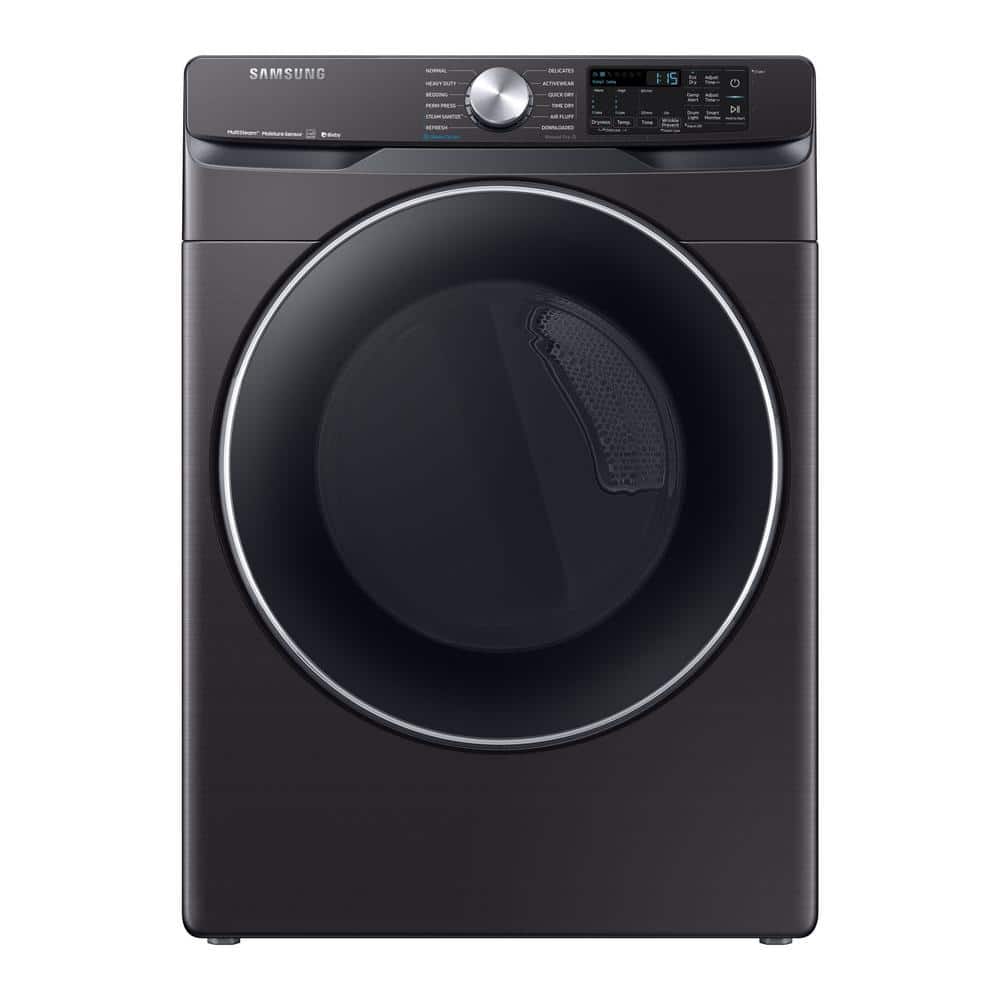 7.5 cu. ft. Smart Stackable Vented Electric Dryer with Steam Sanitize+ in Fingerprint-Resistant Black Stainless Steel