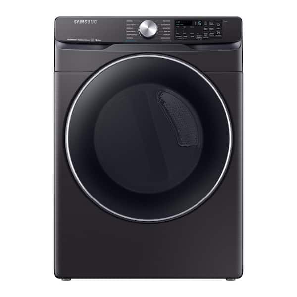 Samsung 7.5 cu. ft. Smart Stackable Vented Electric Dryer with Steam Sanitize+ in Fingerprint-Resistant Black Stainless Steel