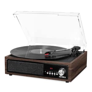 3-in-1 Bluetooth Record Player with Built in Speakers and 3-Speed Turntable