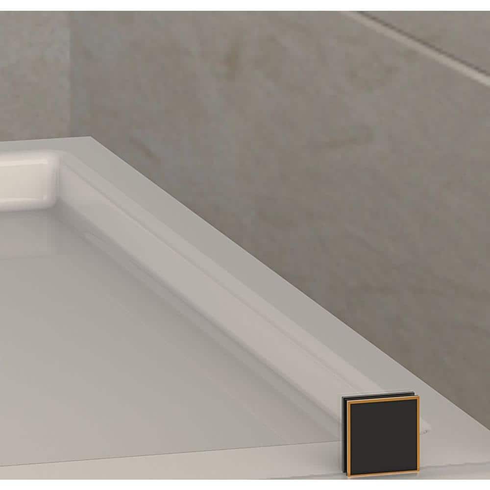 Langham 48" Bronze Frameless Sliding Shower Door