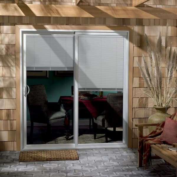 Jeld Wen 72 In X 80 Premium White Vinyl Left Hand Full Lite Sliding Patio Door W Internal Blinds Prem T R 6068 Lh The Home Depot Full Lite Sliding Patio Door W, Jeld Wen Vinyl Patio Door Installation