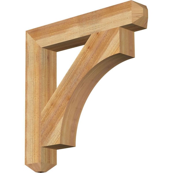 Ekena Millwork 4 in. x 26 in. x 26 in. Western Red Cedar Westlake Craftsman Rough Sawn Bracket