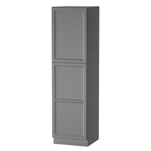 Keyport Shaker 18 in. W x 24 in. D x 90 in. H Plywood Tool-Free Ready To Assemble Pantry Kitchen Cabinet in Charcoal