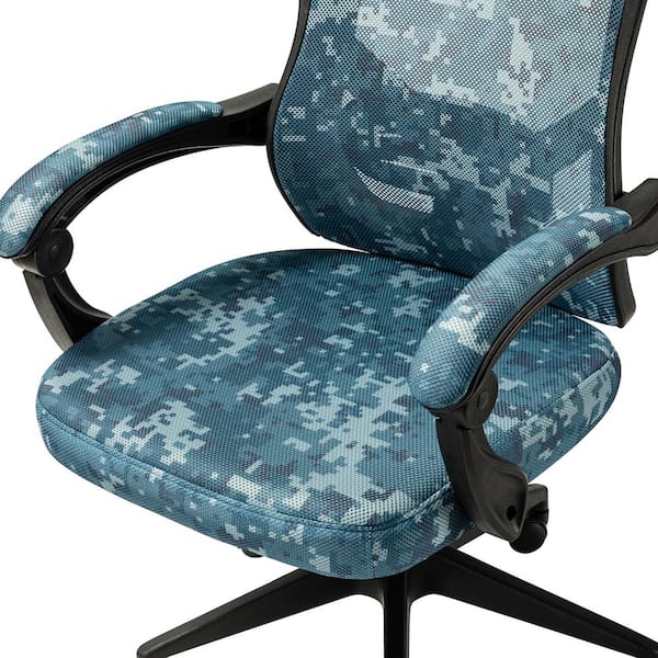 Gaming Chairs  GEO CAMO Vibrating Audio Gaming Chair - BLUE
