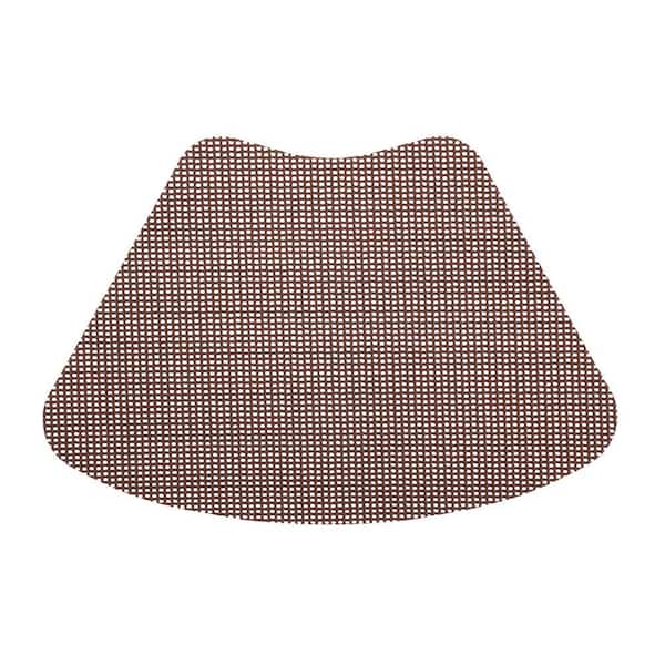 Fishnet 19 in. x 13 in. Chocolate PVC Covered Jute Wedge Placemat (Set of 6)