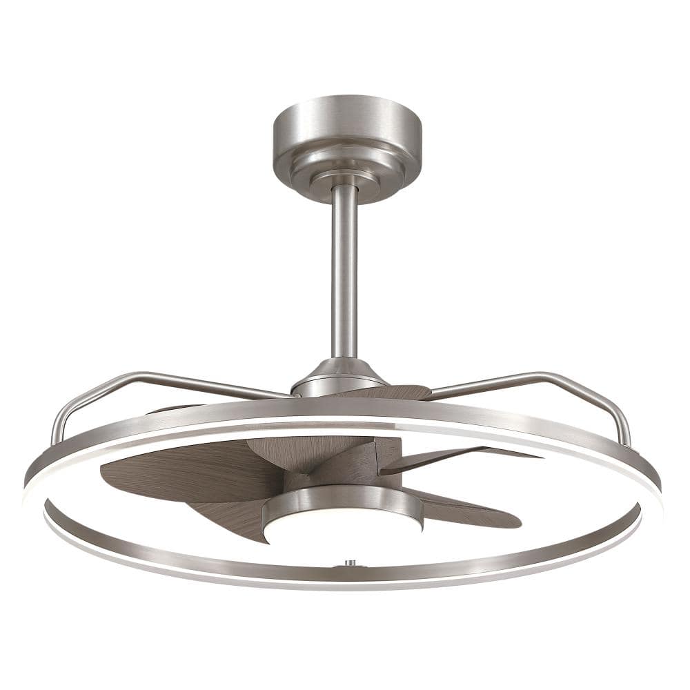 "24"" Smart Modern Low-Profile Wood Grain Ceiling Fan with Dimmable LED" price history on PriceWatchPro