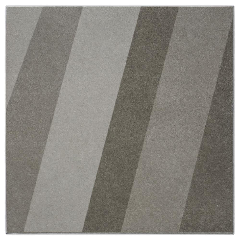 Gray Geometric Matte Porcelain 8x8 Wall Tile