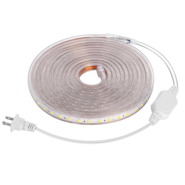 Waterproof 16.4 ft. Indoor/Outdoor Cold White and Warm Color Temperature Hardwired Integrated LED Dimmable Rope Light