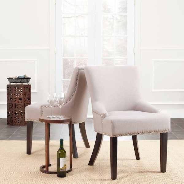 Lotus Beige/Dark Brown Side Chair (Set of 2)