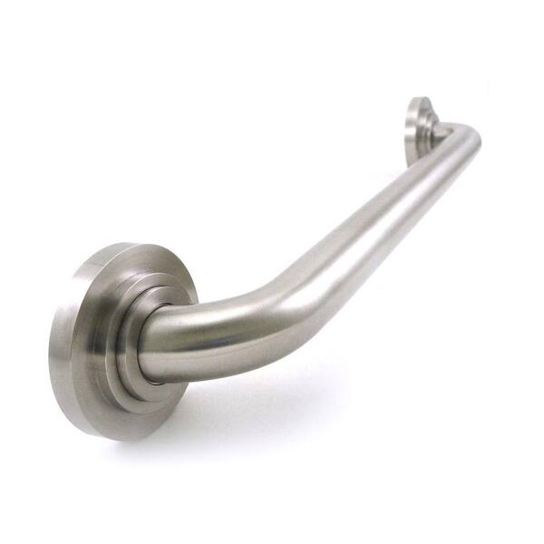 WingIts Platinum Designer Series 24 in. x 1.25 in. Grab Bar Halo in Satin Stainless Steel (27 in. Overall Length)