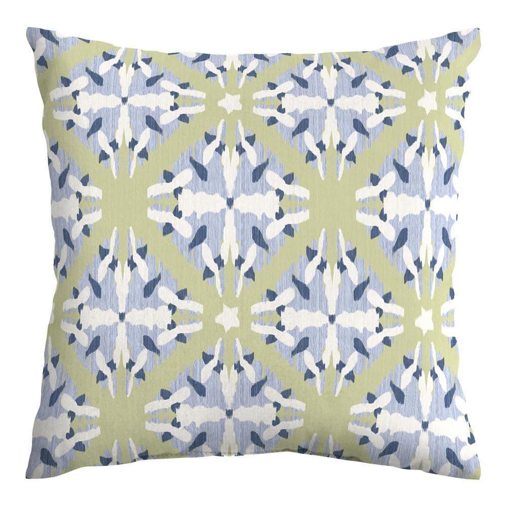 18 in. x 18 in. Outdoor Patio Throw Pillow in Green Geo price history on PriceWatchPro