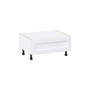 Mancos Bright White Shaker Assembled Base Window Seat Kitchen Cabinet with Legs (30 in. W x 14.5 in. H x 24 in. D)