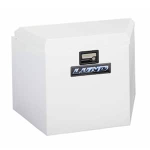 34 in White Aluminum Trailer Tongue Truck Tool Box with mounting hardware and keys included