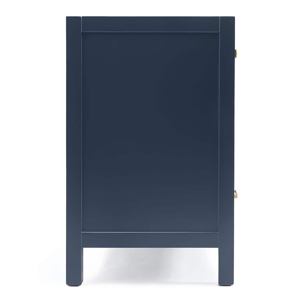 Cambridge Midnight Blue 60" Double Freestanding Vanity Cabinet