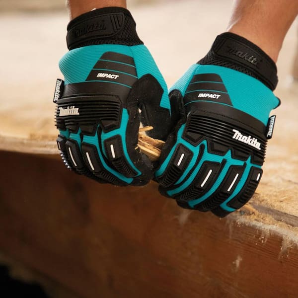 Makita T-04276 Advanced ANSI 2 Impact-Rated Demolition Gloves (Medium)