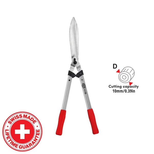 FELCO F250-63 10 in. Hedge Shears with High Carbon Steel Blade with Anti-Rust Coating and Light-Weight I-Beam Handles