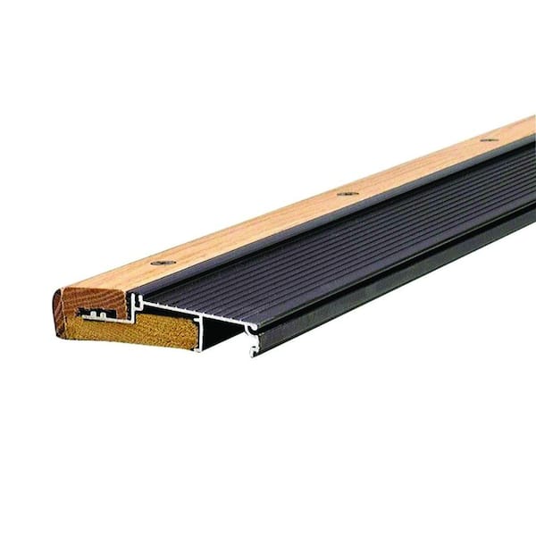 Adjustable 4-9/16 in. x 80 in. Bronze Aluminum and Hardwood Inswing Threshold