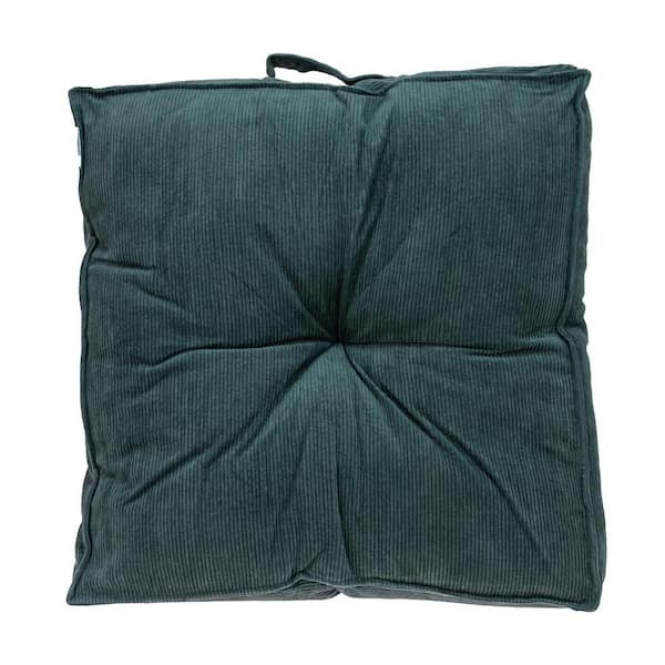 PARKLAND COLLECTION Alena Transitional Charcoal Floor Pillow