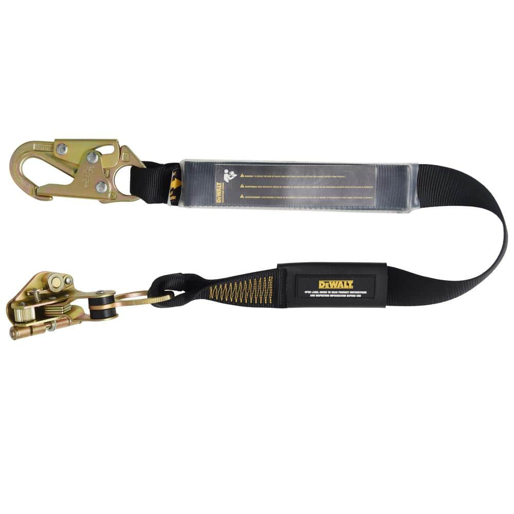 DEWALT Rope Grab - Captive - Manual - 3 ft. Energy Absorbing Lanyard ...