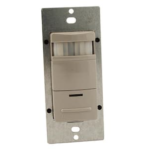 Decora Commercial Grade Passive Infrared Single-Pole 2100 sq. ft. 180-Degree Occupancy Sensor, Gray