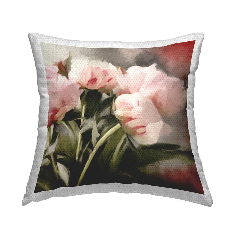 Pink Floral Bunches Pink Square Outdoor Throw Pillow price history on PriceWatchPro