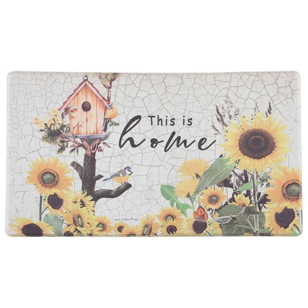 J&V TEXTILES Cloud Comfort Multi-Colored 20 in. x 36 in. Indoor Anti-Fatigue Kitchen Mat