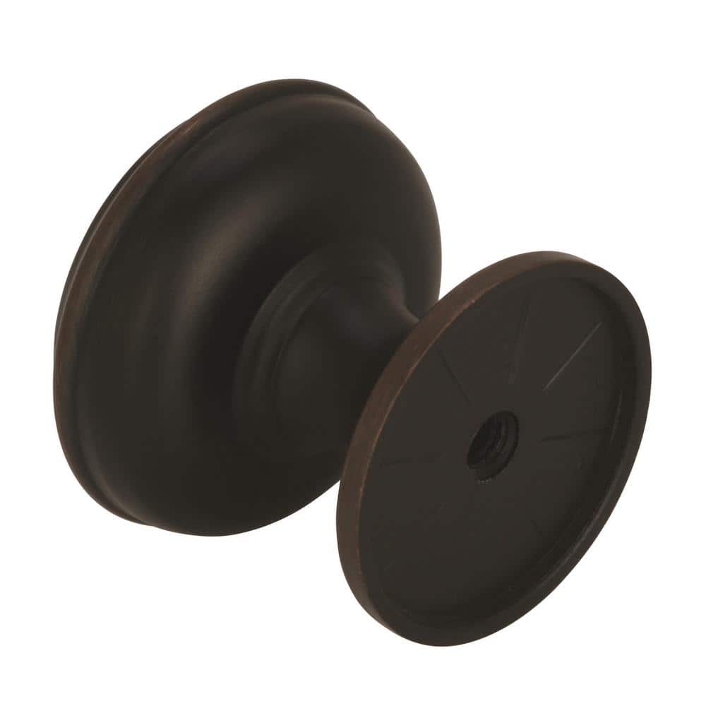 Oil-Rubbed Bronze Round Cabinet Knob with Mounting Hardware