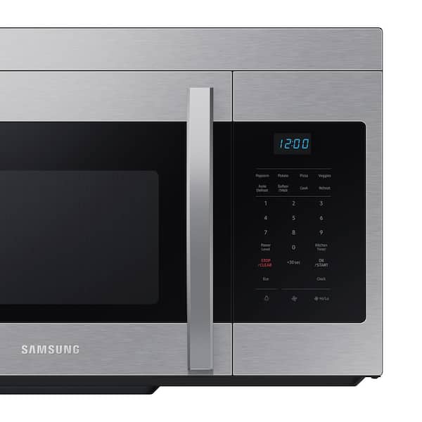Samsung 1.6-cu ft 1000-Watt Over-the-Range Microwave (Stainless Steel) in  the Over-the-Range Microwaves department at