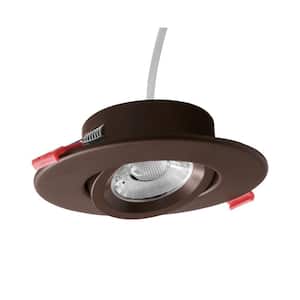 DGC 4 in. Canless Gimbal Selectable Remodel Integrated LED Recessed Light Kit in Oil-Rubbed Bronze