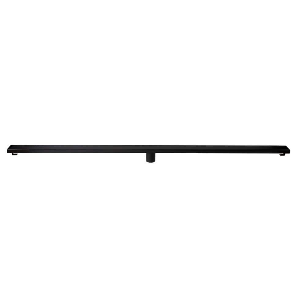 59'' Black Matte Stainless Steel Linear Shower Drain