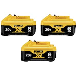 DEWALT 20V MAX XR Premium Lithium-Ion 6.0Ah Battery Pack (2 Pack) DCB206-2  - The Home Depot
