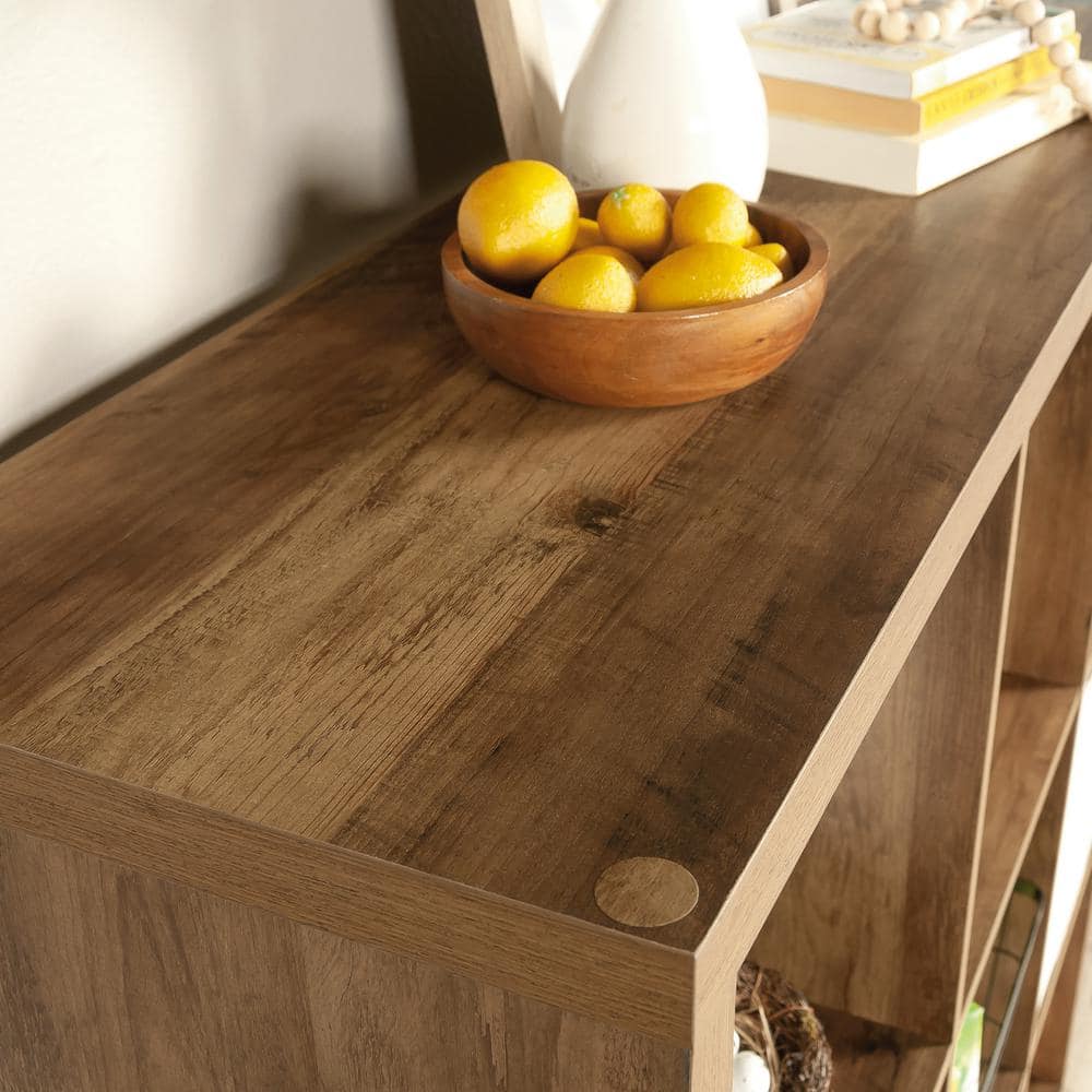 43.819" 9 Cube Organizer Storage Cube Rural Pine - Sauder: Laminated MDF, Adjustable Shelves