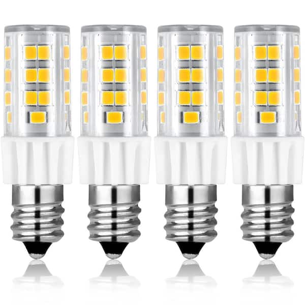 LUXRITE 40-Watt Equivalent E12 Base T4/T3 LED Light Bulb 4000K Cool White 4.2-Watt (4-Pack)
