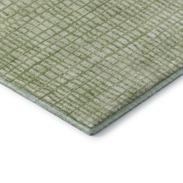 Mayfield Premium Machine Washable Abstract AMF1831 Sage 3 ft. x 4 ft. Area Rug