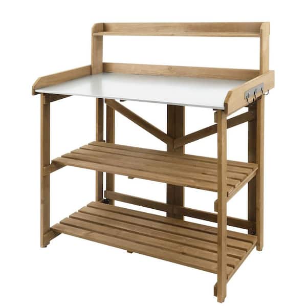 35 in. x 17 in. x 46 in. Garden Potting Benches and Tables