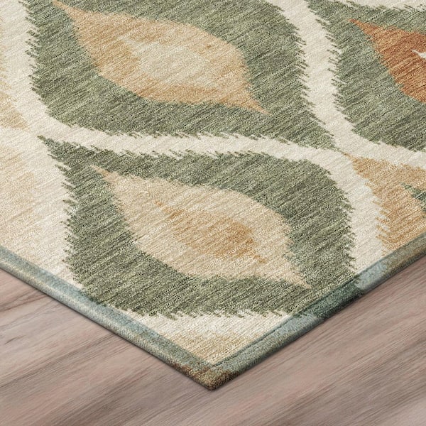 Chantille Machine Washable Indoor/Outdoor Abstract ACN3121 Fern 2 ft. x 7 ft. Runner Rug