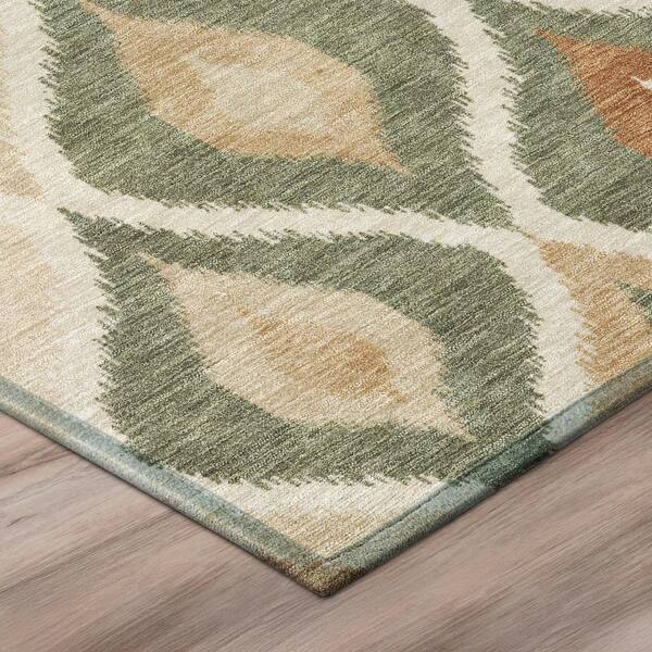 Chantille Machine Washable Indoor/Outdoor Abstract ACN3121 Fern 5 ft. x 7 ft. 6 in. Area Rug