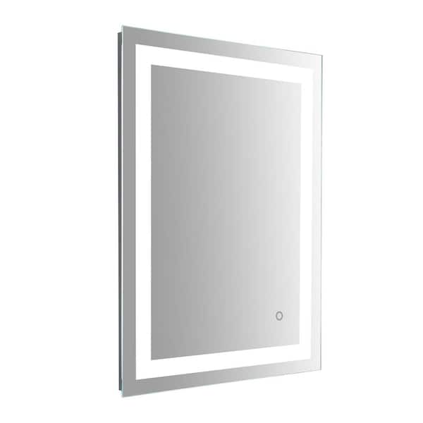 Unbranded 32 in. W x 24 in. H Frameless Rectangular Anti-Fog Wall Mounted Bathroom Vanity Mirror