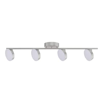 Pratford 2.6 ft. 4-Light Brushed Nickel Integrated LED Fixed Track Lighting Kit