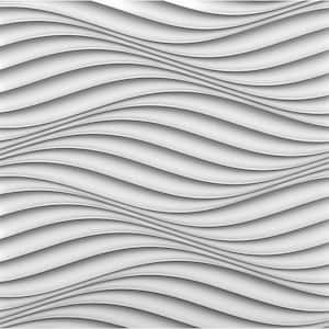 Wind Plain White 2 ft. x 2 ft. Seamless Foam Glue-up 3D Wall Panel (24 sq. ft./case)