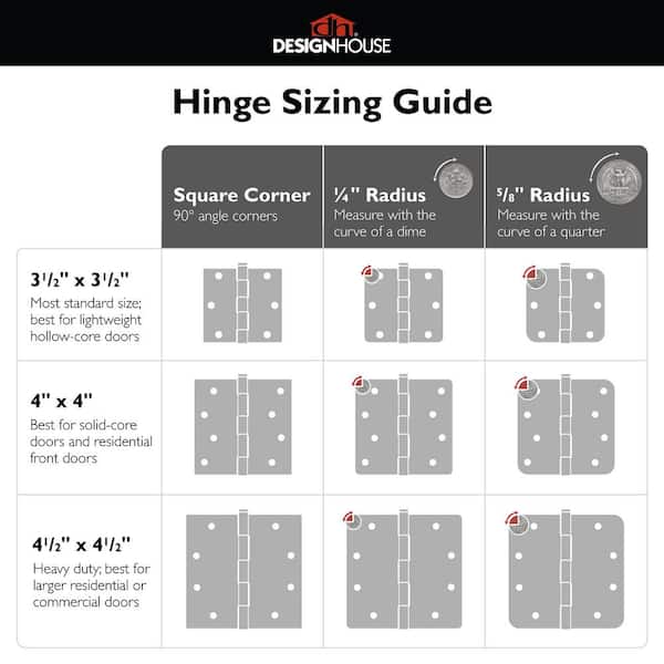 3-1/2 in. Square Corner Matte Black Door Hinge Value Pack (10 per Pack)