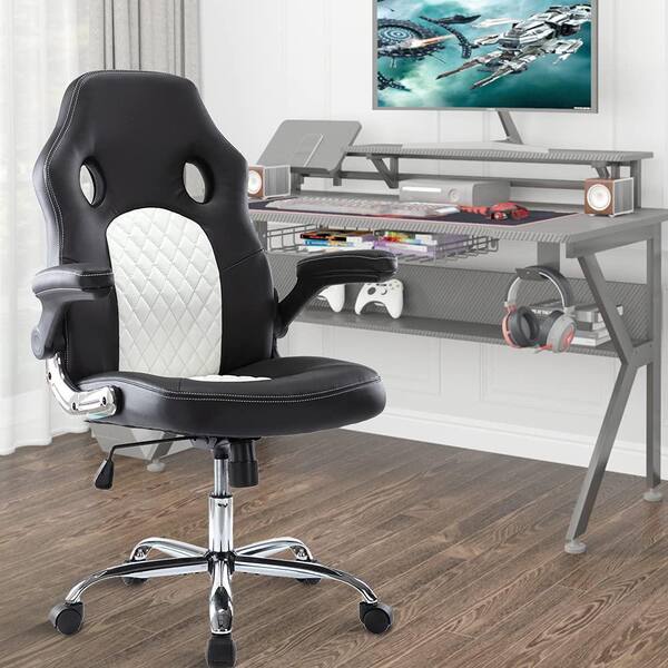 black desk white chair