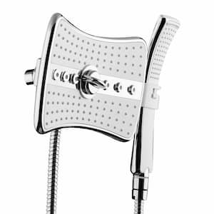 4-spray 9 in. Dual Shower Head and Handheld Shower Head in Chrome