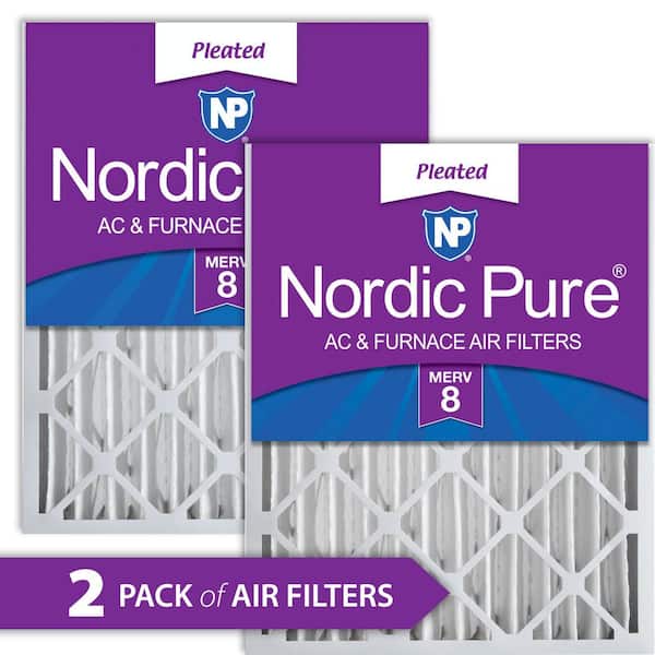 Nordic Pure 20 in. x 25 in. x 4 in. Dust Reduction Pleated MERV 8 Air Filter (2-Pack)