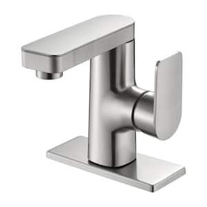 Rotatable Single Handle Single Hole Bathroom Faucet in Brushed Nickel