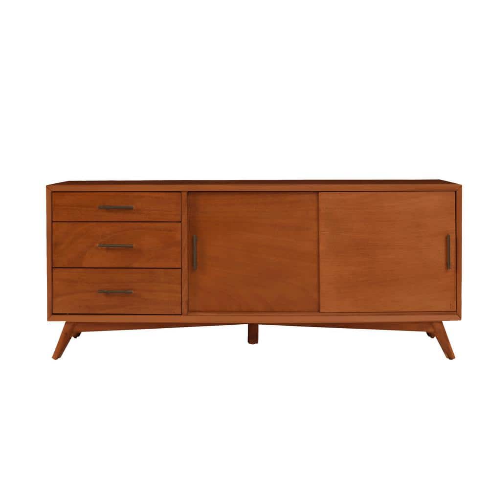 Flynn Transitional Acorn Brown Mahogany TV Console with Storage