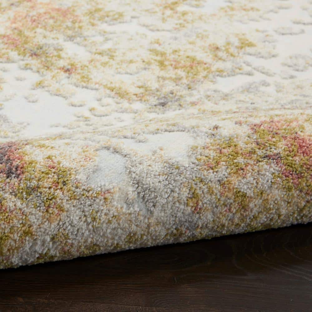 Abstract Tawny Golden 5'3" x 7'3" Synthetic Easy-Care Rug