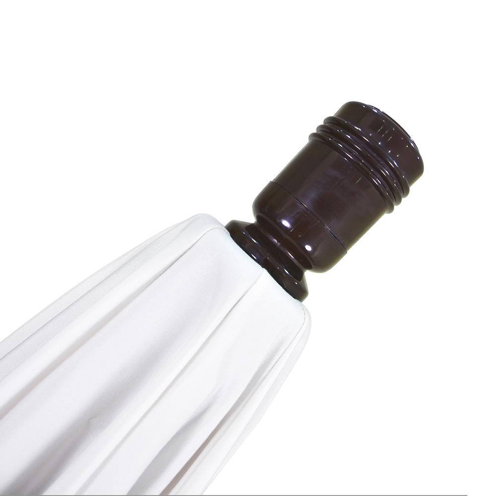 11 ft. Jockey Red Octagon Market Patio Umbrella with Bronze Aluminum Pole