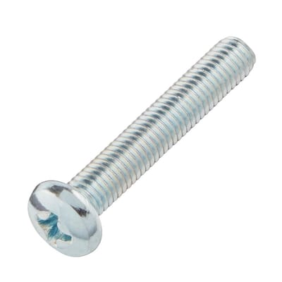 M5-0.8x30mm Zinc Pan Head Phillips Drive Machine Screw 2-Pieces