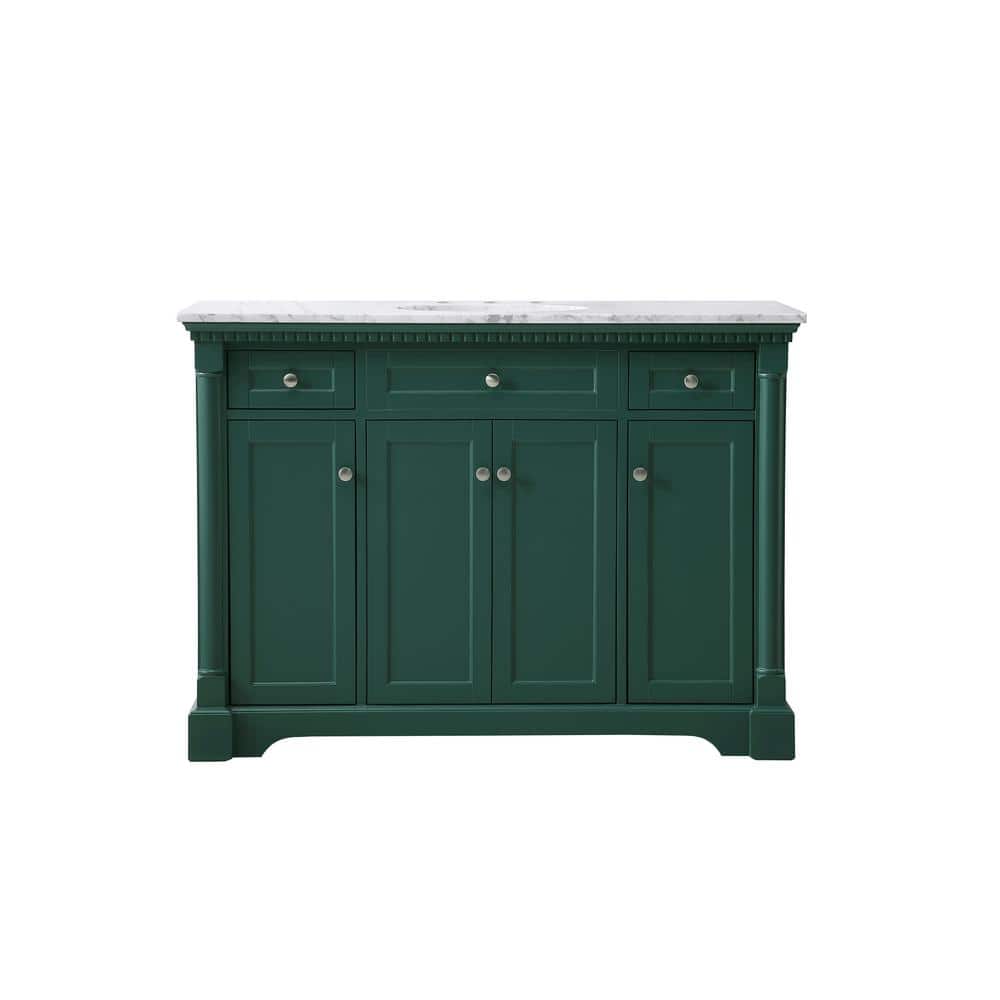 Simply Living 48 in. W x 21.5 in. D x 35 in. H Bath Vanity in Green with Ca